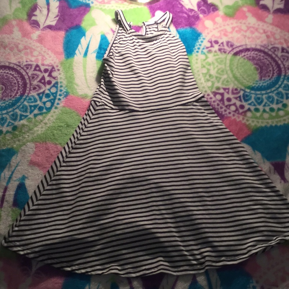 A black and white dress